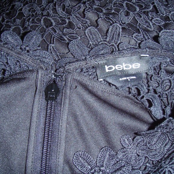 NWT Bebe Little Black Dress Party Evening Occasion, Size 6 - Picture 7 of 9